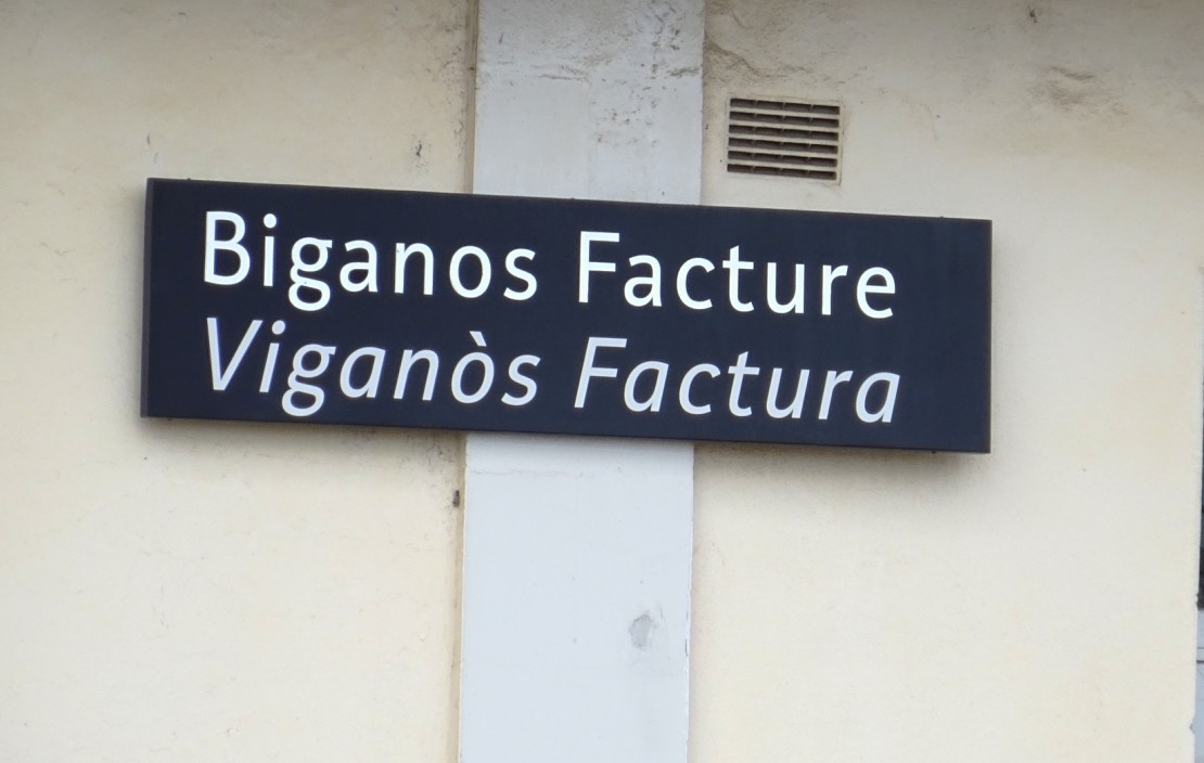 panneau quai de gare Biganos - arrivée